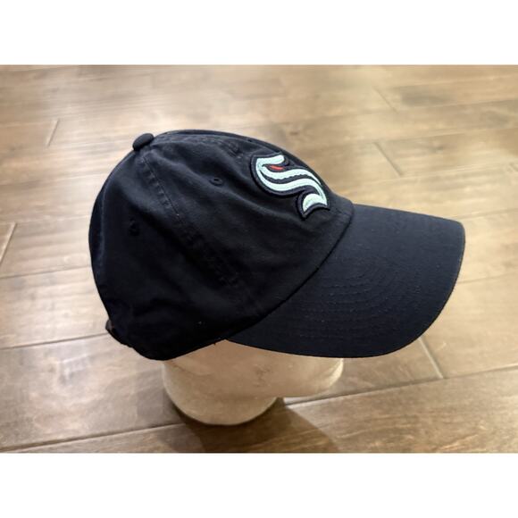 American Needle Mens Navy NHL Seattle Kraken Adjustable Strapback Hat Cap - Picture 5 of 9